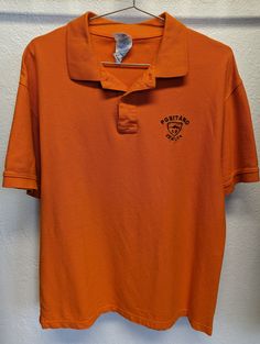 Italian Orange Polo shirt size large Positano Marlin Embroidery on chest Summer Orange Cotton Polo Shirt, Retro Orange Cotton T-shirt, Orange Polo Shirt, Yellow Cotton Sports T-shirt, Cheap Orange Men's T-shirt, Positano, Polo Shirt, Gender Neutral, Bathing Beauties