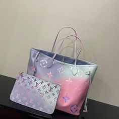 LV Neverfull MM Tote Bag Monogram Canvas Sunrise Pastel For Women Lv Neverfull Mm, Lv Neverfull, Colorful Gradient, Louis Vuitton Neverfull Mm, Neverfull Mm, Vuitton Neverfull, Vuitton Bag, Louis Vuitton Bags, Lv Bag