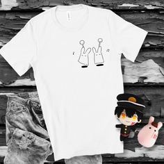 ☆☾ PRODUCT DESCRIPTION ☆☾ Toilet Bound Hanako Kun Mokke Tee | Unisex Jibaku Shounen Hanako Kun Anime Shirt | Toilet Bound Hanako Kun | .: Included in this listing: (1) Shirt with Design :. ☆☾ Black Design on White TShirt☆☾ ...plus a free gift!    .: This Pastels and Black shirt is proudly created on Bella + Canvas T-Shirts. Pastels and Black shirts are super soft, light and comfortable  .: 4.2 oz UNISEX Short Sleeve Cotton/Poly Shirt .: Size: These are a unisex fit. Check images for size chart. I suggest ordering your regular size or size down if you prefer a smaller fit  .: XS fits sizes 0-4 .: S fits sizes 6-8 .: M fits sizes 10-12 .: L fits sizes 12-14 .: XL fits sizes 16-18 .: Tear away label .: Pre-shrunk .: Shirts are photographed knotted and cuffed for styling in pictures  ☆☾ PRODUC Hanako-kun Mokke, Toilet Bound Hanako, Toilet Bound Hanako Kun, Toilet Bound, Hanako Kun, Anime Shirt, Color Swatches, Unisex Shorts, Black Design