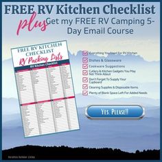 the free rv kitchen checklist is on sale for $ 5, 995 per month