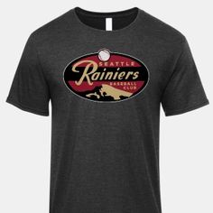 1954 Vintage Seattle Rainiers T-Shirt Vintage Cotton T-shirt With Custom Artwork, Fan Merchandise T-shirt With Custom Artwork And Crew Neck, Crew Neck T-shirt With Custom Artwork For Fans, Custom Artwork Crew Neck Top For Fan Merchandise, Retro Crew Neck T-shirt With Custom Artwork, Crew Neck Tops With Custom Artwork For Fan Merchandise, Retro Custom Print T-shirt For Fan Merchandise, Retro Custom Print T-shirt For Fans, Retro T-shirt With Custom Print For Fan Merchandise