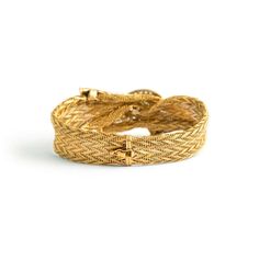 For Sale on 1stDibs - Vintage Diamond Yellow Gold 18K Bracelet. Circa 1960. Set with 5 diamonds and 12 diamonds. Length: 19.00 centimeters. Width: approx. 1.30 centimeters up Gold-tone Jubilee Bracelets For Wedding, Gold-tone Jubilee Bracelet For Wedding, Gold Jubilee Bracelet Band, Vintage Gold-tone Gold-plated Bracelet, Vintage Gold Plated Bracelets For Formal Occasions, Heirloom Gold Jubilee Bracelet, Vintage Yellow Gold Bangle With Jubilee Bracelet, Vintage Yellow Gold Bangle Bracelet, Vintage 14k Gold Bracelet For Anniversary