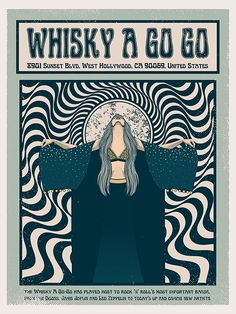 the poster for whisky go, which features a woman with long hair and flowing waves