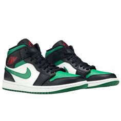 Sneaker Collector Air Jordan 1 Mid Pine Green Size 13 Comes With White & Black Laces Excellent Pre-Loved Condition Worn A Few Times No Original Box Air Jordan 1 Gorge Green, Pine Green Jordan 1, Jordan 1 Mid Pine Green, Jordan 1 Green And Black, Jordan 1 Pine Green, Air Jordan 1 Mid, Jordans For Men, Black Laces, Jordan Shoes