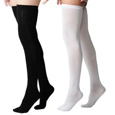 PRICES MAY VARY. STYLISH: Our Thigh High Socks for Women offer versatility to your fashion statement too. You can wear this with dresses, shorts, and pants and skirts! Furthermore, you can pair it on your boots, flats and stilettos and look ready and fashionable at work or at a party. VERSATILITY: The taller the socks the greater the benefits. This over the knee socks are not localized to your feet but reaches up to your thighs too. It covers your calves, entire legs, knee and the mid part of yo Thigh Length Socks, Classic Knee-high Fitted Stockings, Classic Fitted Knee-high Stockings, White Fitted Over The Knee Socks, Fitted White Over-the-knee Socks, White Fitted Over-the-knee Socks, Elegant Knee-high Fitted Stockings, Elegant Fitted Knee-high Stockings, Fitted White Over-the-knee Hosiery