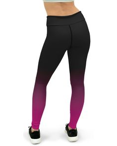 Loving our new Ombre Collection? Then we know you're going to love the Gearbunch Ombre Black to Pink Yoga Pants! Starting with black at the top which gradually changes into a hot pink at the bottom of the leg. Designed with your next workout in mind, soft stretchy fabric and a wide waistband. Perfect for gym, yoga, running and all your favorite sports and hobbies. Be Happy, Be Bright, Be You with Gearbunch Full Length Pink Activewear For Pilates, Pink Full-length Yoga Pants For Sports, Pink Full Length Yoga Pants For Sports, Pink Full Length Yoga Pants For Workout, Pink Sportswear Bottoms For Pilates, Sporty Full Length Pink Yoga Pants, Sporty Full-length Pink Yoga Pants, Pink Full-length Athleisure Bottoms, Pink Full Length Compression Activewear