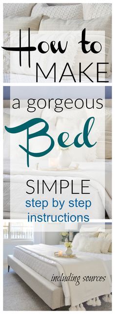 how to make a gorgeous bed simple step by step instructions