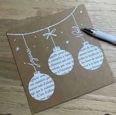 a piece of paper that has some ornaments on it