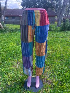 Beautiful boho hippie patchwork pants handmade 100% cotton Multicolored and multipatched Drawstring with elastic wasteband Perfect for festivals, beach days, or just lounging around the house free and fast shipping one size Patchwork Pants, Natural Styles, Granola Girl, Ankle Cuffs, Colorful Boho, Beach Days, Boho Hippie, Beach Day, Hippie Boho