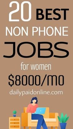 20 Best Non Phone Jobs (Follow This Link) Work From Home Careers, Night Jobs, Jobs For Women, Legit Work From Home, Legitimate Work From Home