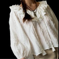 Women’s Off-White Fringe Trim Tassel Top Nwt Pit To Pit 22” 100% Polyester Questions? Leave A Comment Below! Tassel Top, Blue Striped Top, White Fringe, Bow Detail Dress, Fringe Trim, Fitted Skirt, Long Sleeve Tunic, Polo Dress, Tweed Jacket