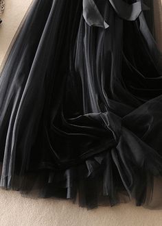 Elegant Black Bow Patchwork Tulle Skirt Spring Solid Color Dress, Spring Fabric, Boho Casual, Black Bow, Boho Dress, Cotton Dresses, Tulle Skirt, A Line Dress, Ball Gowns