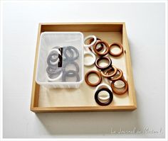 a tray with some scissors and other items in it