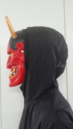 "This is a listing for a Hannya mask made of resin. Great prop for pranks and Halloween. Buyer will receive the item as shown in the photos. The color of the item may differ from the those in the photos due to the resolution of your monitor. Dimensions: 9.5\" x 6.5\" Weight: 477 gm Condition: Good Shipping Policy: Purchased item will be shipped the next business day after receipt of payment. It'll take up to 14 days to reach buyer's destination. Return Policy: We will provide full refund if the Red Halloween Masks And Prosthetics For Costume Party, Red Halloween Costume Party Masks And Prosthetics, Warrior Style Masks And Prosthetics For Halloween, Black Warrior Masks And Prosthetics For Fantasy Events, Halloween Fantasy Mask Costume, Warrior Style Masquerade Mask For Halloween, Warrior Style Black Masks And Prosthetics For Halloween, Warrior Masks And Prosthetics For Halloween, Warrior Style Black Mask For Halloween