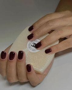 The black cherry nail trend gained viral prominence in 2023, supported in part by Megan Fox’s devotion to the shade.
#nailtrends #blackcherrynails Black Cherry Nail Color, Vamp Nail Polish, Black Cherry Nails, Dark Red Nail Polish, Neutral Nail Color, Oval Shaped Nails, Popular Nail Colors, March Nails, Wine Nails