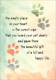 a dog paw print with the words happy life on it