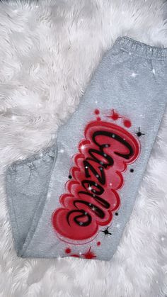 Designs by Galveston Airbrush! ♡ Feel free to contact me with any questions or custom orders.  Each design includes up to TWO names or words with up to THREE specified COLORS. SIZES: Adult and kids DESIGN PLACEMENT: All designs are airbrushed on the FRONT left leg of our sweatpants unless specified otherwise. Get more design ideas from our TikTok at @galvestonairbrush and Instagram at @Galveston_Airbrush. Follow your order process on our Insta Stories.  Sweatpants : 50% cotton, 50% polyester virtually pill-free; high-stitch density double-needle-covered elastic waistband and cuffs elastic bottom leg openings WASHING INSTRUCTIONS: º Wash it inside out in cold water º No bleach º Hang to dry º Ironed inside out if needed These personalized sweatpants would easily be the cutest part of any ev 1st Birthday Party For Girls, Airbrush T Shirts, Cute Headphones, Airbrush Designs, Cute Sweatpants, Cozy Sweatpants, Sweatpants Women, Gray Sweatpants, Custom Airbrushing