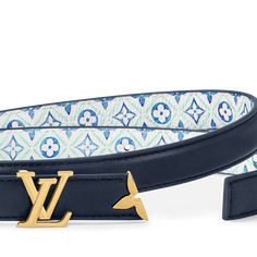 LOUIS VUITTON® - Pretty Lv 20mm Reversible Belt - Blue Colorful Belt, Belt Collection, Belt Luxury, Trunk Bag, Reversible Belt, Wallet Pouch, Louis Vuitton Official, Buckle Shoes, Monogram Bag