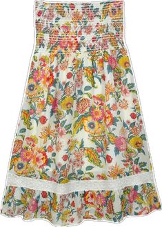 Multicolor Floral Dress With Smocked Bodice For Garden Party, Multicolor Floral Dress For Garden Party, Multicolor Floral Dress With Smocked Bodice For Summer, Casual Multicolor Floral Dress With Smocked Back, Casual Floral Patchwork Dress For Summer, Casual Summer Floral Patchwork Dress, Knee-length Summer Floral Dress For Daywear, Multicolor Knee-length Floral Dress For Spring, Spring Dress With Smocked Bodice And Skirted Shape