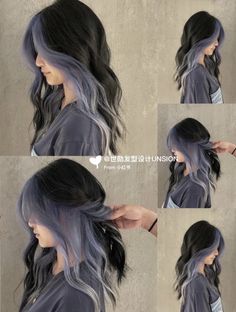 Korean Hair Color, Hair Color Underneath, Peekaboo Hair, Cute Hair Colors, Hair Color Streaks, Hair Streaks, Dyed Hair Inspiration, Pretty Hair Color, Hair Stylies