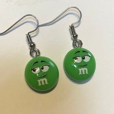 Trendy Adjustable Earrings For Birthday, Cute Everyday Green Jewelry, Green Fun Earrings For Gift, Green Fun Earrings For Gifts, Fun Green Earrings For Gifting, Fun Green Earrings For Gifts, Fun Green Jewelry For Gifts, Cute Adjustable Green Earrings, Green Dangle Earrings With Fun Style