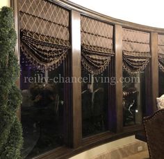 Decorative_Roman_Shades-window_coverings-Old_world_style_window_treatments-curtains-window_blinds-reilly_chance Luxury Drapery, Luxury Window Treatments, Shades Window, Balloon Shades, Roman Curtains, Drapery Styles, Dining Room Curtains, Drapery Designs, Luxury Curtains