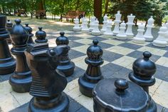 Street chess in the city park in the summer season royalty free stock images Architecture Landscape, City Park, Park City, Summer Season, Chess, Stock Images Free, The City, Royalty, Royalty Free