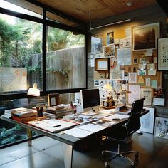 Modern Office Pictures: Work From Home Aesthetics Make Desk Ideas, Shay Mitchell Office, Big Desk Office, Screenwriter Office, Professor Study Room, Home Office Fashion Designer, Open Desk Office, Drafting Desk Workspaces, Creative Work Environment