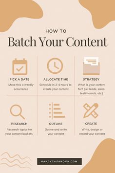 the info sheet for how to batch your content