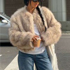 Super Cute And Stylish Ships In 5-10 Business Days Louis Vuitton Fluffy Jacket, Fur Jackets For Women, Colorado Fits, Fur Jacket Outfit, Cropped Plus Size, Fall Streetwear, Faux Fur Cropped Jacket, Boho Picnic, Y2k Butterfly