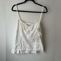 Tommy Hilfiger Nwt Spaghetti Strap White Blouse Tank With Lace Detail Women’s Xl Perfect Condition Bundle To Save White Cotton Tank Top For Brunch, Spaghetti Strap Shirts, Cotton Tops With Lace Trim And Spaghetti Straps, White Tank Camisole For Brunch, Lace Trim Spaghetti Straps Top For Vacation, Casual Camisole Blouse For Daywear, Casual Cami Blouse For Daywear, White Cotton Camisole For Day Out, Cotton Camisole With Lace Trim For Day Out