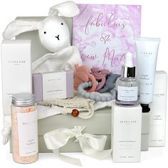 the contents of a gift box are displayed