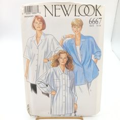 two women's shirts and one woman's blouse sewing pattern, newlook 6667