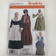 the front and back of a sewing pattern for women's dresses