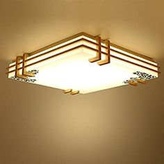 an overhead view of a ceiling light in a room