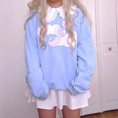 Kawaii Sweatshirt, Soft Clothes, Looks Style, Japanese Fashion