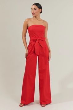 Katrin Lappel Tube Top Wide Leg Jumpsuit – Sugarlips Summer Bandeau Jumpsuits And Rompers With Elastic Waistband, Summer Bandeau Jumpsuit With Elastic Waistband, Bandeau Jumpsuits And Rompers With Elastic Waistband For Spring, Summer Strapless Jumpsuit With Elastic Waistband, Strapless Jumpsuits And Rompers With Elastic Waistband, Strapless Solid Jumpsuits And Rompers For Date Night, Strapless Jumpsuits And Rompers For Date Night, Chic Solid Color Bandeau Strapless Jumpsuit, Casual Strapless Bandeau Jumpsuit With Elastic Waistband