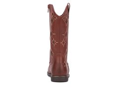 Let your little cowgirl shine with our Toddler Cowboy Boot! Featuring a glittery star design, durable faux leather and a cushioned insole, these boots ensure comfort and style. Easy side zippers and sturdy rubber soles make them perfect for play and special occasions. They're the ultimate blend of rugged and adorable. Faux Leather upper, Zipper openign,0.79\ heel height,6.5\ shaft height,9.57\ shaft circumference, Round Toe, Textile (Jersey), Faux Leather lined footbed, Thermoplastic Rubber (TPR Toddler Cowboy Boots, Kids Cowboy Boots, Girl Cowboy Boots, Olivia Miller, Girl Toddler, Cowboy Boot, Star Design, Star Designs, Cowboy Boots