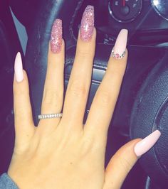 get into it !!, make sure you follow all my pins @pimpcessjayy We Heart It Nails, College Freshman, Nails Design With Rhinestones, Best Nail Art Designs, Coffin Nails Long, Pink Acrylic Nails, Hot Nails, Luxury Nails