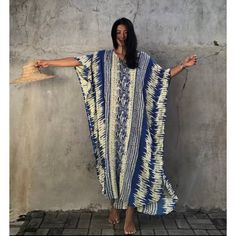 This Beautiful, Light Weight Kaftan Kimono Is A Statement Piece. So Easy To Wear With Durable Fabrics. With The Soft, Gentle Material And Luxurious Drape, Whether You’re Lounging Or Layering This Kimono Will Make You Feel Like A . Made With Great Attention To Detail! Comfy, Elegant And Used In Countless Ways, It Makes The Ultimate Gift To Ladies Of All Ages Wishing To Look Stunning On The Beach Or In A Night Out In The Town Size: Os Machine Wash Cold, Gentle Cycle, Hang Dry Bohemian V-neck Kaftan For Vacation, V-neck Batik Print Beach Dress, Bohemian V-neck Maxi Dress For Resort, Blue Bohemian Cover-up For Beach Party, Blue Batik Print Beach Kimono, Multicolor Batik Print Kimono For The Beach, Beach Blue Batik Print Kimono, Bohemian Beach Kimono With Boho Print, Blue Boho Print Kaftan For Beach Season