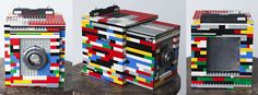 an old fashioned camera made out of legos