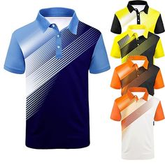 Sleeve Length:Short Sleeve; Gender:Men's; Style:Casual; Tops Type:Golf Shirt,Sports Polo Shirts; Occasion:Sportswear,Vacation Wear; Pattern:Striped; Design:Buttons,3D Print; Neckline:Collared Shirts Navy Tops For Summer Golf, Collared Moisture-wicking Tops For Summer, Collared Tops With Moisture-wicking For Summer, Moisture-wicking Collared Tops For Summer, Summer Sports Polo Shirt With Short Sleeves, Summer Short Sleeve Moisture-wicking Polo Shirt, Summer Sports Shirt With Collar, Summer Sports Collared Shirt, Sporty Multicolor Summer Shirt