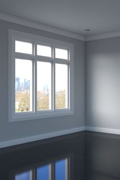 an empty room with two windows and no one is in the house or someone has just bought it