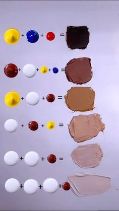 the different shades of paint are shown in this image