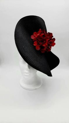 ISABELLA striking Black Fascinator Derby Horse Race Hat | Etsy Black Curved Brim Fascinator For Garden Party, Black Brimmed Mini Hats For Garden Party, Black Mini Hats For Kentucky Derby Garden Party, Black Mini Hats For Kentucky Derby, Black Fascinator For Royal Ascot Garden Party, Black Fascinator For Kentucky Derby Garden Party, Black Summer Fascinator For Garden Party, Black Hat For Royal Ascot Garden Party, Summer Black Fascinator For Garden Party