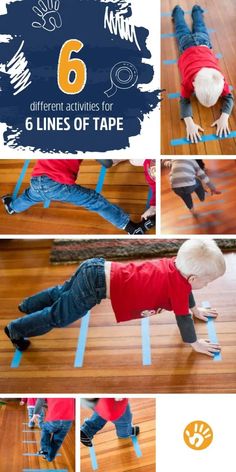 the instructions for how to use tape on wood flooring and make them look like they are