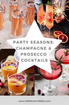 party season champagne and prosciu cocktails