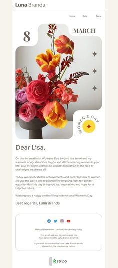 the website design for luna brands, which has been designed to look like it is on display