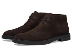 BOSS Calev Suede Desert Boot - Men's Boots : Dark Brown : Be it your formal or casual style, the BOSS Calev Suede Desert Boots have always got your back! Constructed with a cow skin leather upper and lining for a premium style and durability, the shoes are grounded on a cushioned polyester footbed and come equipped with a lace-up closure for an adjustable fit. Round toe. Stacked heel. Rubber midsole and outsole. Made in Portugal. Business Chukka Boots Ankle Style, Formal Boots With Suede Lining, Masculine Moc Toe Chukka Boots For Formal Occasions, Suede Chukka Boots For Business, Classic Suede Chukka Boots For Formal Wear, Classic Suede Chukka Boots For Formal Occasions, Classic Formal Chukka Boots With Suede Lining, Masculine Wingtip Chukka Boots For Business, Masculine Business Wingtip Chukka Boots