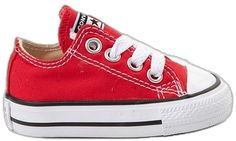 Red Cotton Canvas Shoes With Rubber Sole, Red Cotton Sneakers With Rubber Sole, Red Cotton Converse Sneakers, Converse Low, Toddler Converse, Converse Low Tops, Shoe Size Chart Kids, Basketball Star, New Street Style